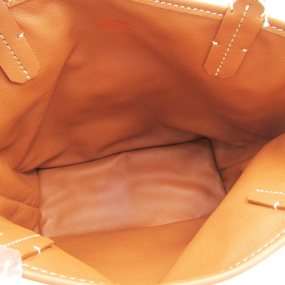 Goyard Bag Black Tote Ange Canvas Leather Brown Mini Pouch - Picture 7 of 10